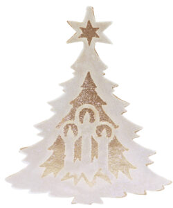 Crystal candy edible decorations - 2d christmas tree gold backing bij cake, bake & love 9
