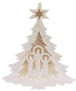 Alternative view of Crystal Candy Edible Decorations - 2D Christmas Tree Gold Backing