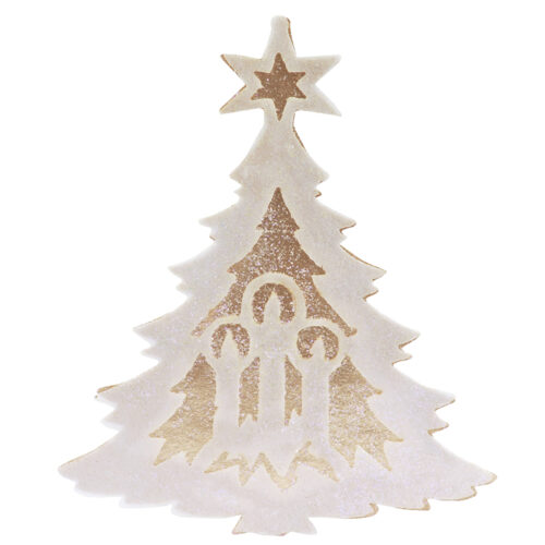 Crystal candy edible decorations - 2d christmas tree gold backing bij cake, bake & love 7