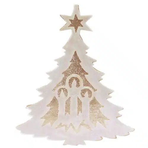 Crystal candy edible decorations - 2d christmas tree gold backing - afbeelding 2