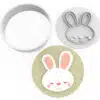 Cookie cutter & impression bunny head bij cake, bake & love 1