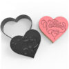 Cookie cutter & impression heart valentine bij cake, bake & love 3