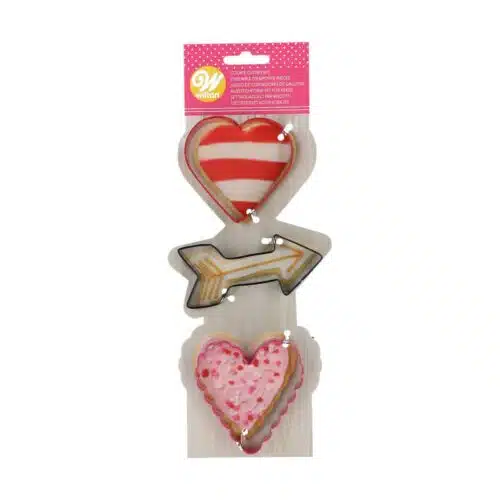 Wilton metalen koekjes uitsteker valentijn set/3