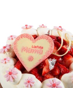 Chocolade hart liefste mamma 7,5 cm 2 stuks bij cake, bake & love 9