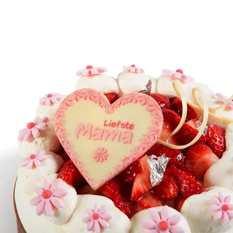 Chocolade hart liefste mamma 7,5 cm 2 stuks bij cake, bake & love 6 Chocolade hart liefste mamma 7,5 cm 2 stuks - afbeelding 2