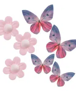 Alternative view of Dekora Ouwel Roze Bloemen & Lila Vlinders 9 stuks