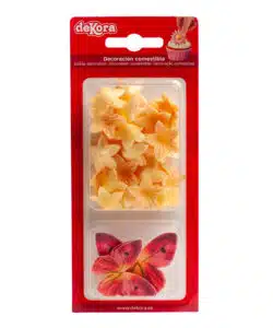 Dekora Ouwel Gele Bloemen & Rode Vlinders 39 stuks