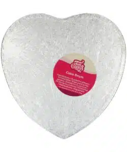 FunCakes Cake Drum Hart 27,5 cm - Zilver
