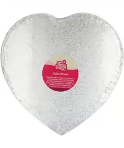 FunCakes Cake Drum Hart 33 cm - Zilver