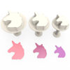 Unicorns big size plunger cutter set 3 bij cake, bake & love 3