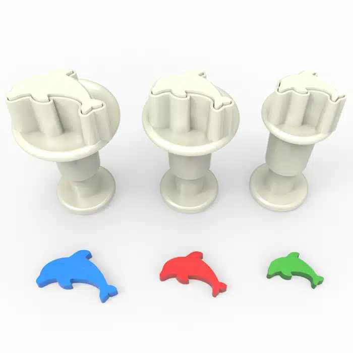 Dolphin mini plunger cutter set 3 bij cake, bake & love 5 Dolphin mini plunger cutter set 3
