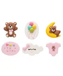 Alternative view of Suikerdecoraties Baby Girl 6 stuks