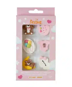 Suikerdecoraties Baby Girl 6 stuks