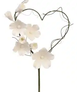Caketopper Hart met Suikerbloemen
