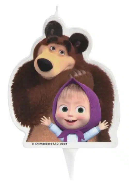 Masha en de beer kaars 7,5 cm