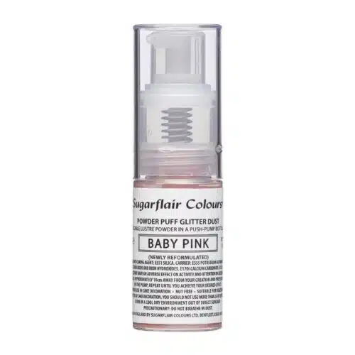 Sugarflair pump spray glitter dust -baby pink-