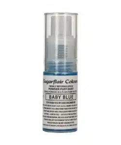 Sugarflair Pump Spray Powder Puff Dust - Baby Blue - 10g