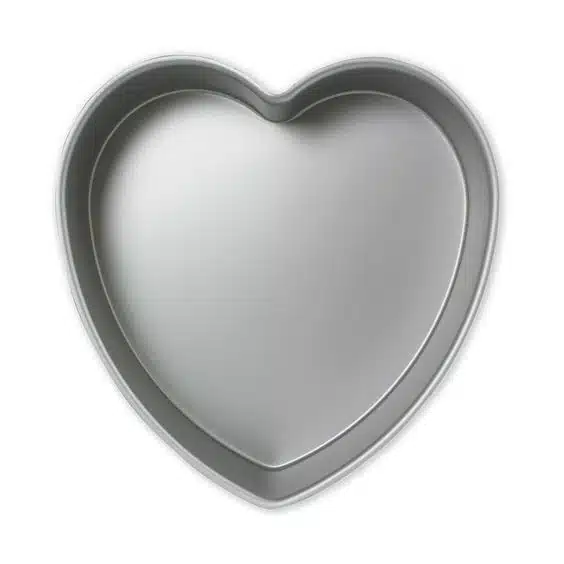 Hartvormige taartvorm aluminium (51 x 254mm) bij cake, bake & love 5 Hartvormige taartvorm aluminium (51 x 254mm)