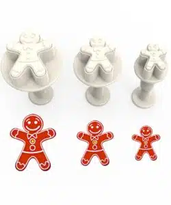 Gingerbread Man Mini Plunger Cutter set 3