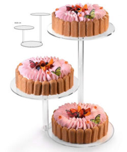 Taartstandaard 3-lagen transparant bij cake, bake & love 7