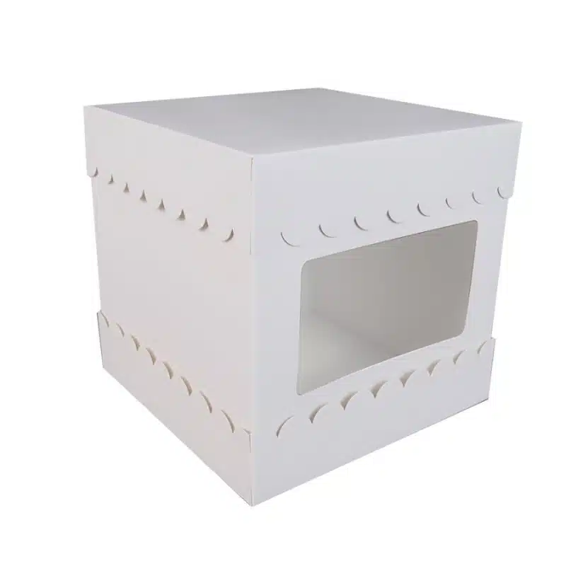 Taartdoos 20,3 x 20,3 x 20,3 cm + cakeboard 20 cm wit bij cake, bake & love 5 Taartdoos 20,3 x 20,3 x 20,3 cm + cakeboard 20 cm wit