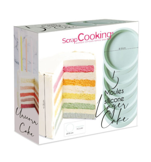 Scrapcooking silicone layer cake mould set 5 bij cake, bake & love 3