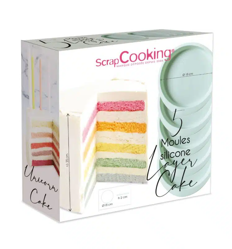 Scrapcooking silicone layer cake mould set 5 bij cake, bake & love 5 Scrapcooking silicone layer cake mould set 5