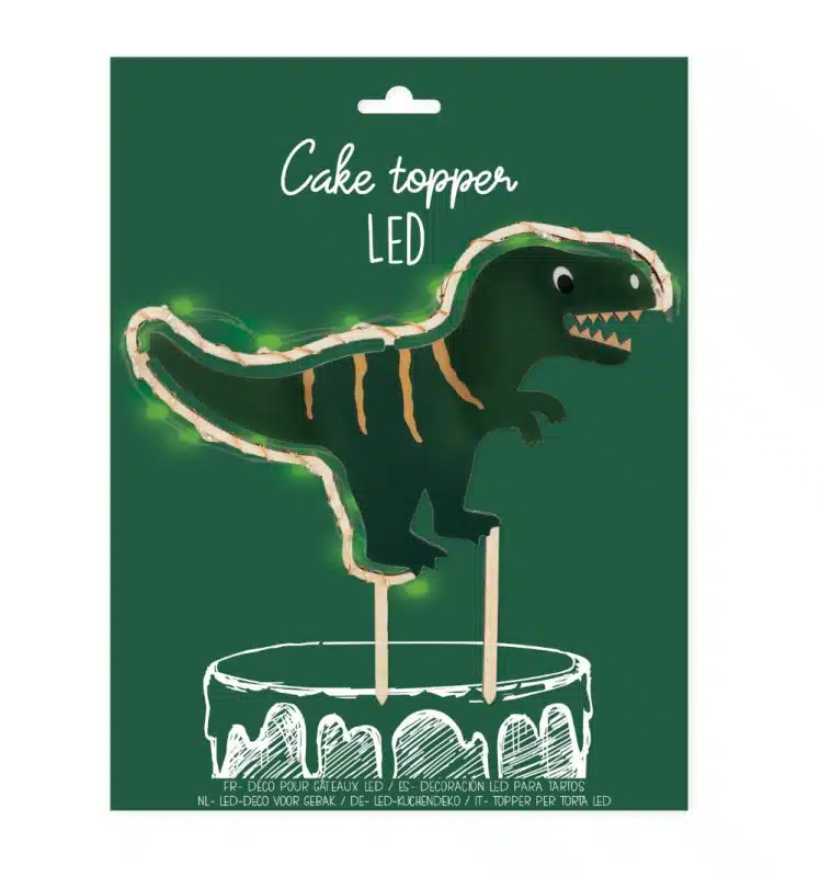 Scrapcooking caketopper dino met lichtjes bij cake, bake & love 5 Scrapcooking caketopper dino met lichtjes