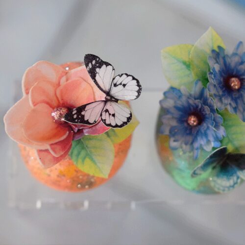 Crystal candy edible decorations - mini flowers tropical bij cake, bake & love 7