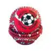 House of marie baking cups voetbal rood - pk/50 bij cake, bake & love 3