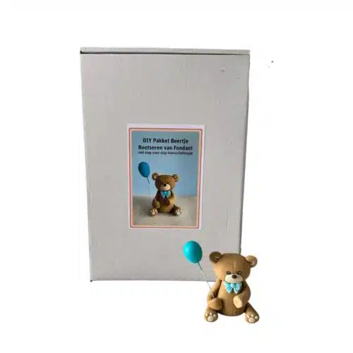 Diy pakket boetseren met stap-voor-stap instructiefilmpje: blauw beertje - afbeelding 2