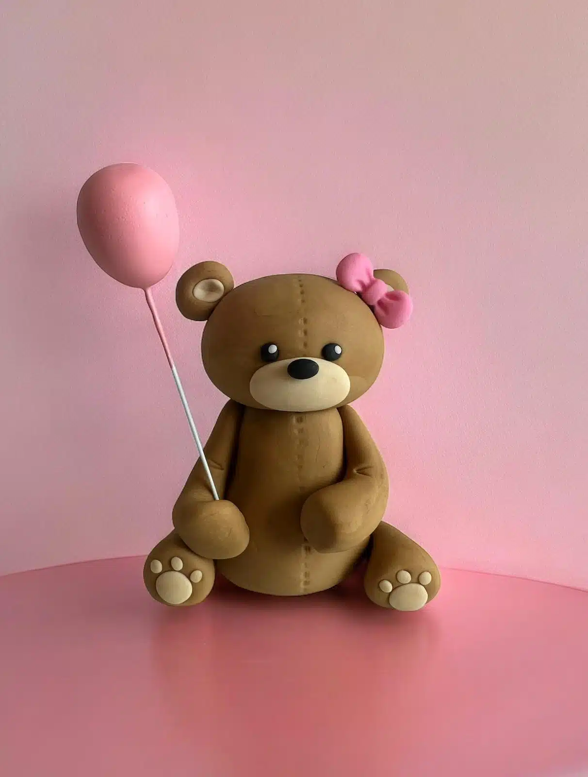 Diy pakket boetseren met stap-voor-stap instructiefilmpje: roze beertje bij cake, bake & love 5 Diy pakket boetseren met stap-voor-stap instructiefilmpje: roze beertje
