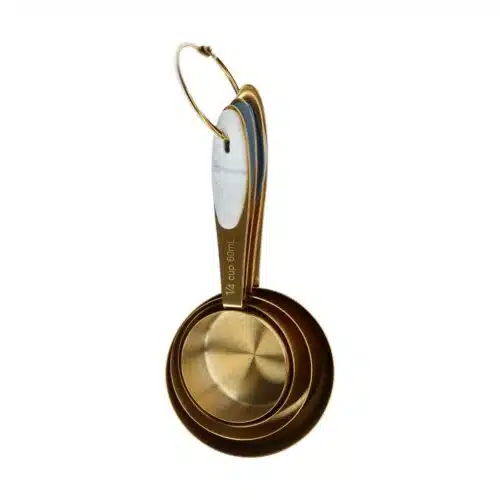 Wilton gouden metalen maatbekers 4 stuks - afbeelding 3