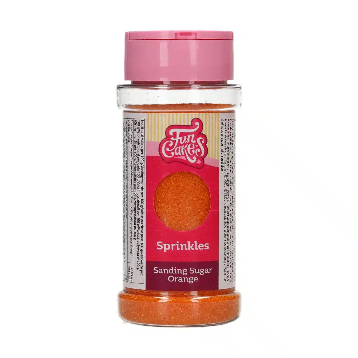 Funcakes sanding sugar 80g - oranje bij cake, bake & love 5 Funcakes sanding sugar 80g - oranje