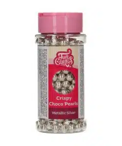 FunCakes Crispy Choco Pearls - Metallic Silver 60g