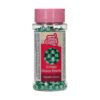 Funcakes crispy choco pearls - metallic green 60g bij cake, bake & love 1