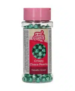 FunCakes Crispy Choco Pearls - Metallic Green 60g