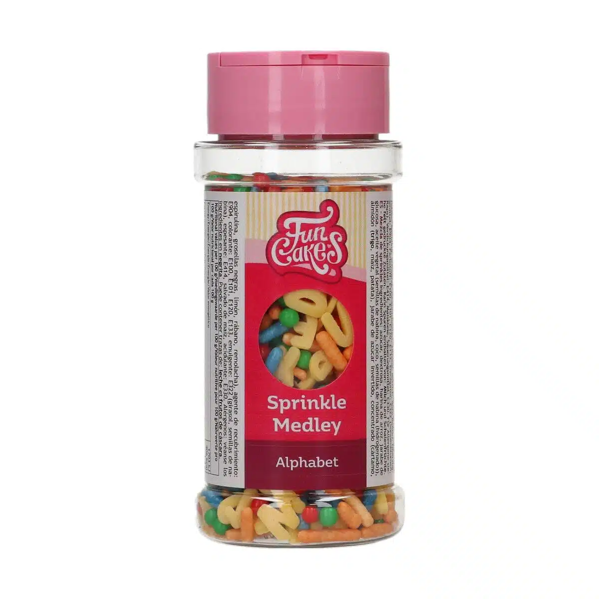 Funcakes sprinkle medley - alfabet 65g bij cake, bake & love 5 Funcakes sprinkle medley - alfabet 65g