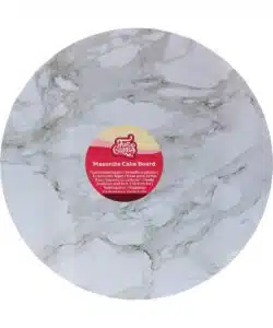 FunCakes Masonite Cake Board Rond  Ø25 cm- Marmer grijs