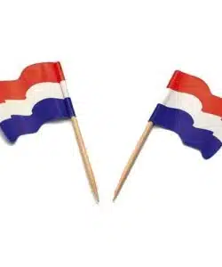 Nederlandse Wapperende Vlag Cupcake Prikkers 24 stuks