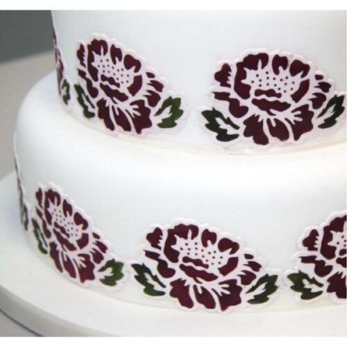 Patchwork cutters + stencil - open rose - nieuw bij cake, bake & love 7