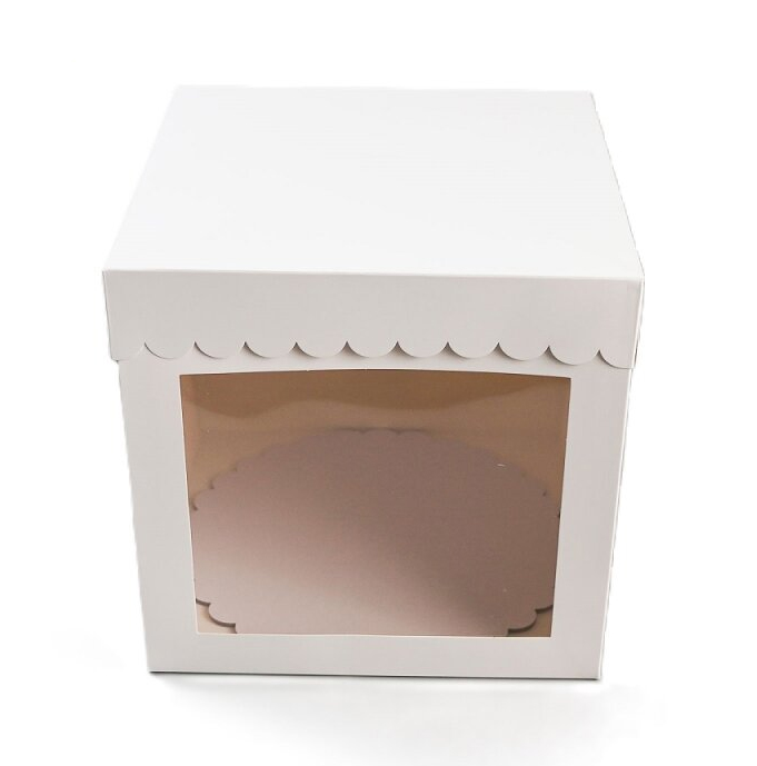 Taartdoos 20,3 x 20,3 x 20,3 cm + cakeboard 20 cm wit bij cake, bake & love 6 Taartdoos 20,3 x 20,3 x 20,3 cm + cakeboard 20 cm wit - afbeelding 2