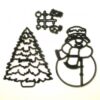 Patchwork - large snowman and tree - nieuw bij cake, bake & love 1
