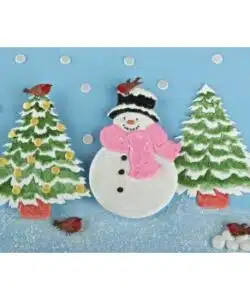 Alternative view of Patchwork - Large Snowman and Tree  - Nieuw