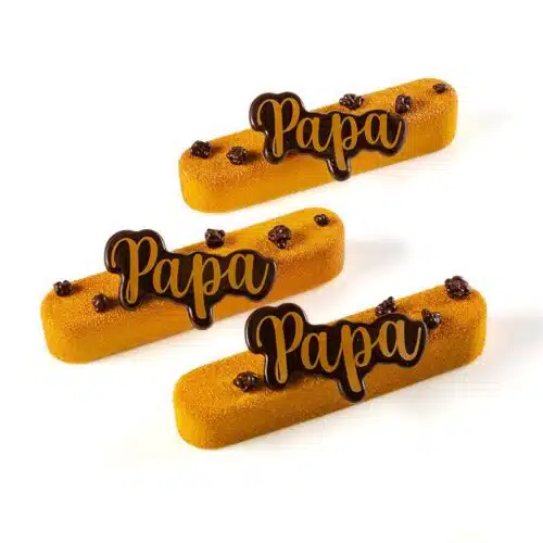 Chocolade plaatje papa 7 x 4 cm 4 stuks - afbeelding 2