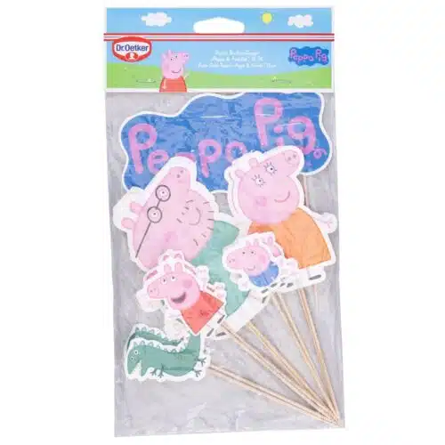 Dr. Oetker peppa big & familie - taart toppers pk/12
