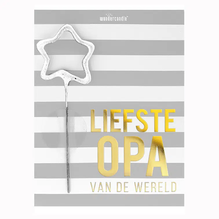 Mini wondercard met vuursterretje - liefste opa bij cake, bake & love 5 Mini wondercard met vuursterretje - liefste opa