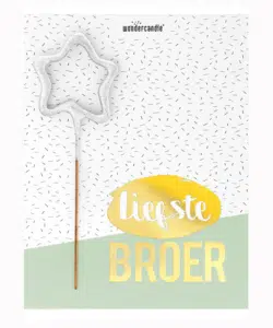 Mini Wondercard met Vuursterretje - Liefste Broer