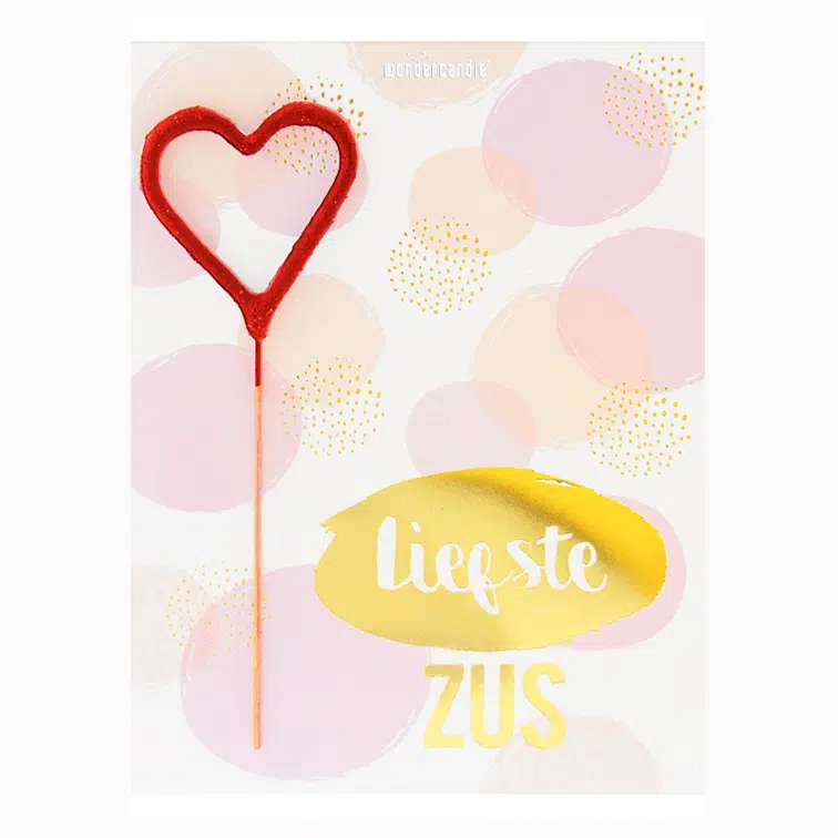 Mini wondercard met vuursterretje - liefste zus bij cake, bake & love 5 Mini wondercard met vuursterretje - liefste zus