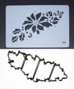 Patchwork Cutters + stencil - Poinsettia Garland - Nieuw